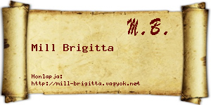 Mill Brigitta névjegykártya